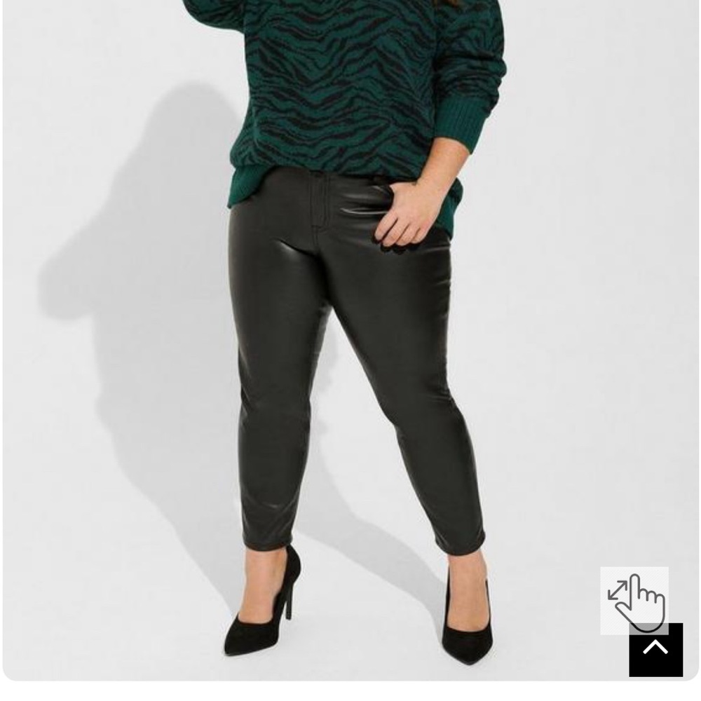 Torrid Perfect Skinny Faux Leather Mid Rise Pant